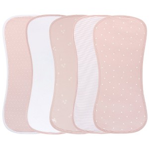 Ely's & Co. Hourglass Shape Fleece Burp Cloths  5 Piece Set - 1 of 4
