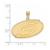 Black Bow Jewelry 14k Yellow Gold Plated Sterling Silver Carolina Hurricanes NHL Large Pendant - 2 of 3