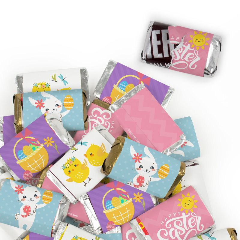131 Pcs Easter Candy Party Favors Hershey's Miniatures & Chocolate Kisses (1.65 lbs, Approx. 131 Pcs), 2 of 3