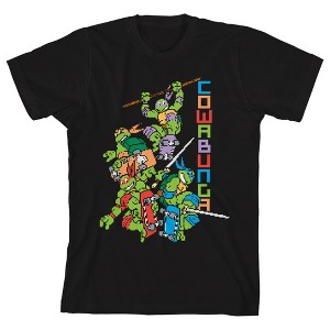 Teenage Mutant Ninja Turtles 8-Bit Cowabunga Youth Boys T-shirt - 1 of 2