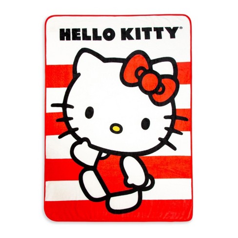 The Northwest Group LLC Hello Kitty Waving Stripes Silk Touch Throw Blanket Plush Pillow