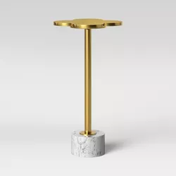 Rosenia Brass Petal Table with Marble Base Small - Opalhouse™