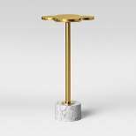 Rosenia Brass Petal Table with Marble Base Small - Threshold™