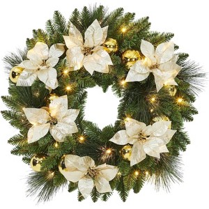 Coucheta 9Ft Christmas Boughs Tips, Artificial Pine Cypress Greenery Garland, Decorations Holiday Indoor Outdoor - 1 of 4