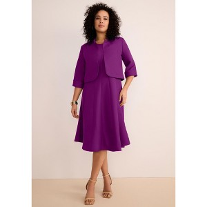 petite fit and flare dress with sleeves Karma Impero Maxi Dress SM