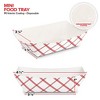 Stock Your Home Mini Red & White Checkered Disposable Paper Food Serving Trays (250 Pack) - 2 of 3