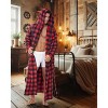 ADR Men's Robe, Plush Fleece Hooded Bathrobe Man, Long Warm Cozy Bath Robe Man - 2 of 4