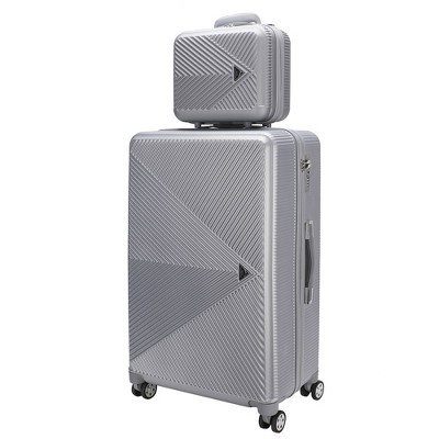 MKF Collection Felicity Carry-on Hardside Spinner and Cosmetic Case Set by Mia K- 2 pieces