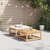 vidaXL Patio Footstool with Cushions Solid Wood Acacia - 3 of 4