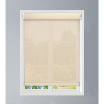 Linen Avenue Cordless Cassette 5% Solar Roller Shade, Fawn, Sand, Shadow (Arrives 1/4" Narrower)