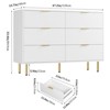 Jojoka 6 Drawers Dresser for Bedroom, Grooved Chest of Drawers with Handles, Bedroom Furniture Storage Cabinet, Suitable for Living Room, Hallway - 2 of 4