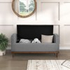 TiramisuBest 62" Modern Tufted Button Storage Bench with Rolled Arms – Upholstered Ottoman for Bedroom, Living Room, Foyer (Grey) - 2 of 4