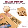 Jumbl 2000-Piece Puzzle Board with Drawers, Lazy Susan & Cover - Rotating Wooden Jigsaw Puzzle Table - 3 of 4