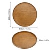 Unique Bargains Wood Rustic Round Decorative Serving Tray - 2 of 4