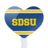 South Dakota State University Stripes Heart Love Cupcake Picks Toppers Decoration Set of 6 - 2 of 4