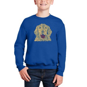 LA Pop Art Dog - Boy's Word Art Crewneck Sweatshirt - 1 of 3