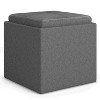 CAVINAS Linen Storage Ottoman Bench,Upholstered Ottoman with Flip Over Serving Tray for Living Room,Bedroom - 4 of 4