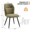 AMERLIFE Upholstered Dining Chairs, Curved High Back Modern Kitchen Chairs - 2 of 4