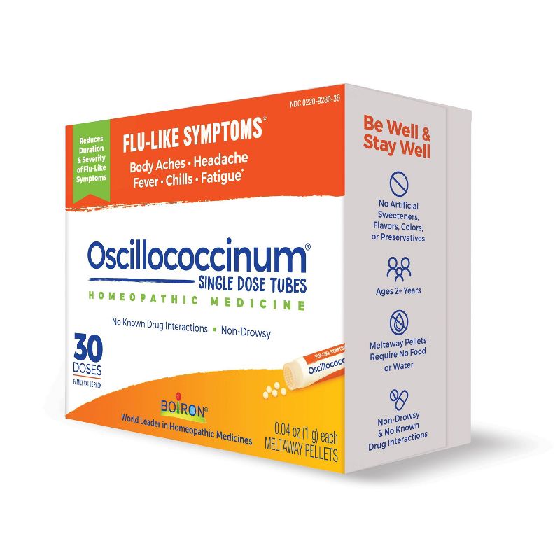 Boiron Oscillococcinum Flu-Like Symptoms, Body Aches, Headache, Fever, Chills and Fatigue 30 Doses Treatment - 30ct, 6 of 10