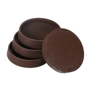 Unique Bargains Round Rubber Anti Slide Furniture Coasters Cups Floor Protector 4 Pcs - 1 of 4