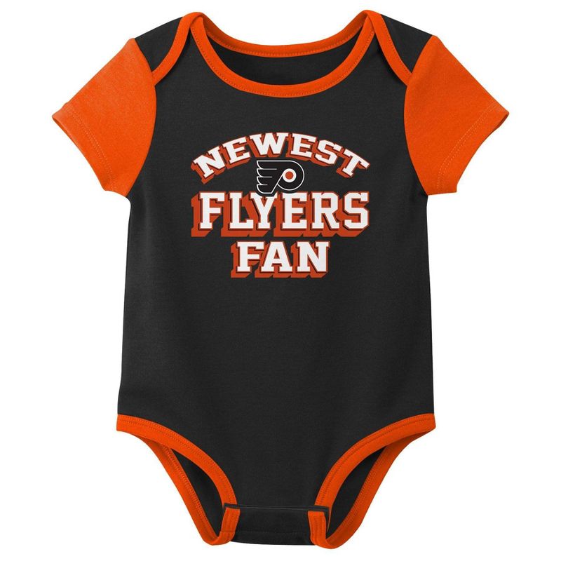 NHL Philadelphia Flyers Infant Boys&#39; 3pk Bodysuit, 2 of 5