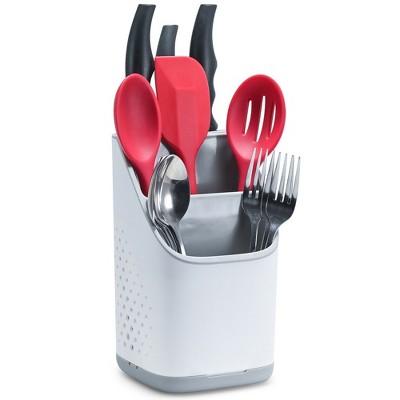 Cheer Collection 3 Tier Utensil Organizer Caddy And Drying Rack With ...