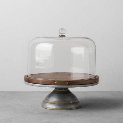 Wood & Metal Covered Cake Stand - Hearth & Hand™ with Magnolia