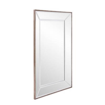 Rectangular Silver Wood Vanity Wall Mirror