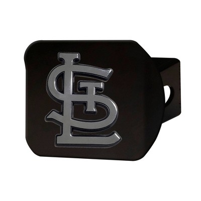 MLB St. Louis Cardinals Metal Hitch Cover - Black