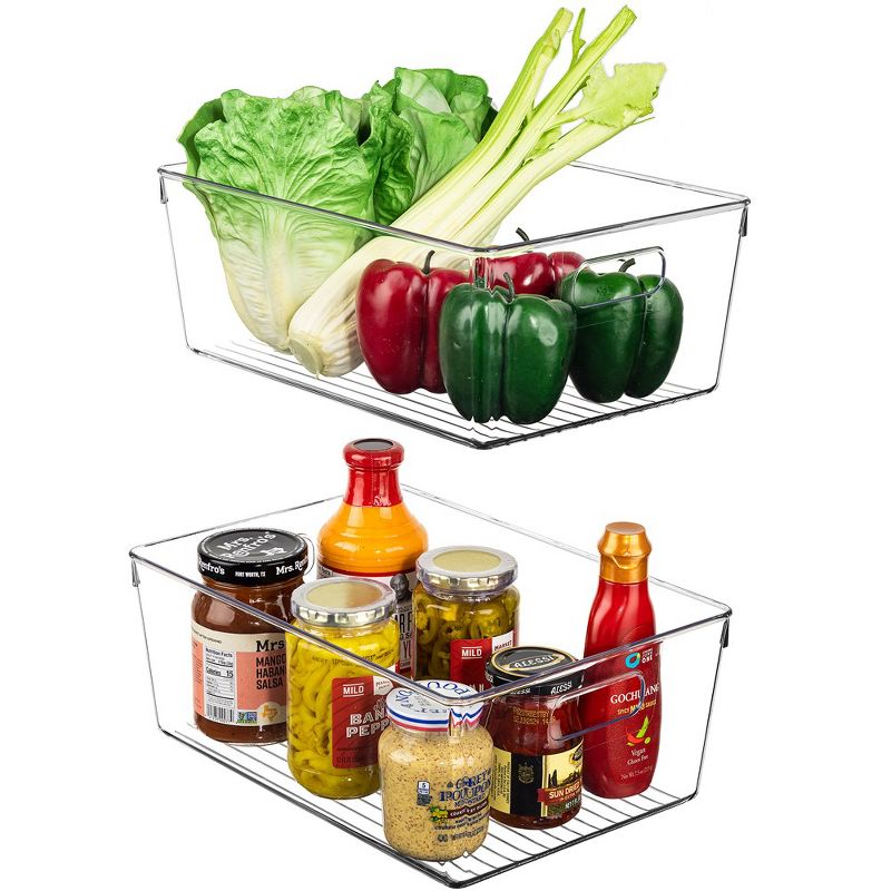 Sorbus 2 Pack Large Clear Plastic Container Bins - Great for Organizing the Kitchen, Fridge, Pantry and More, 1 of 10