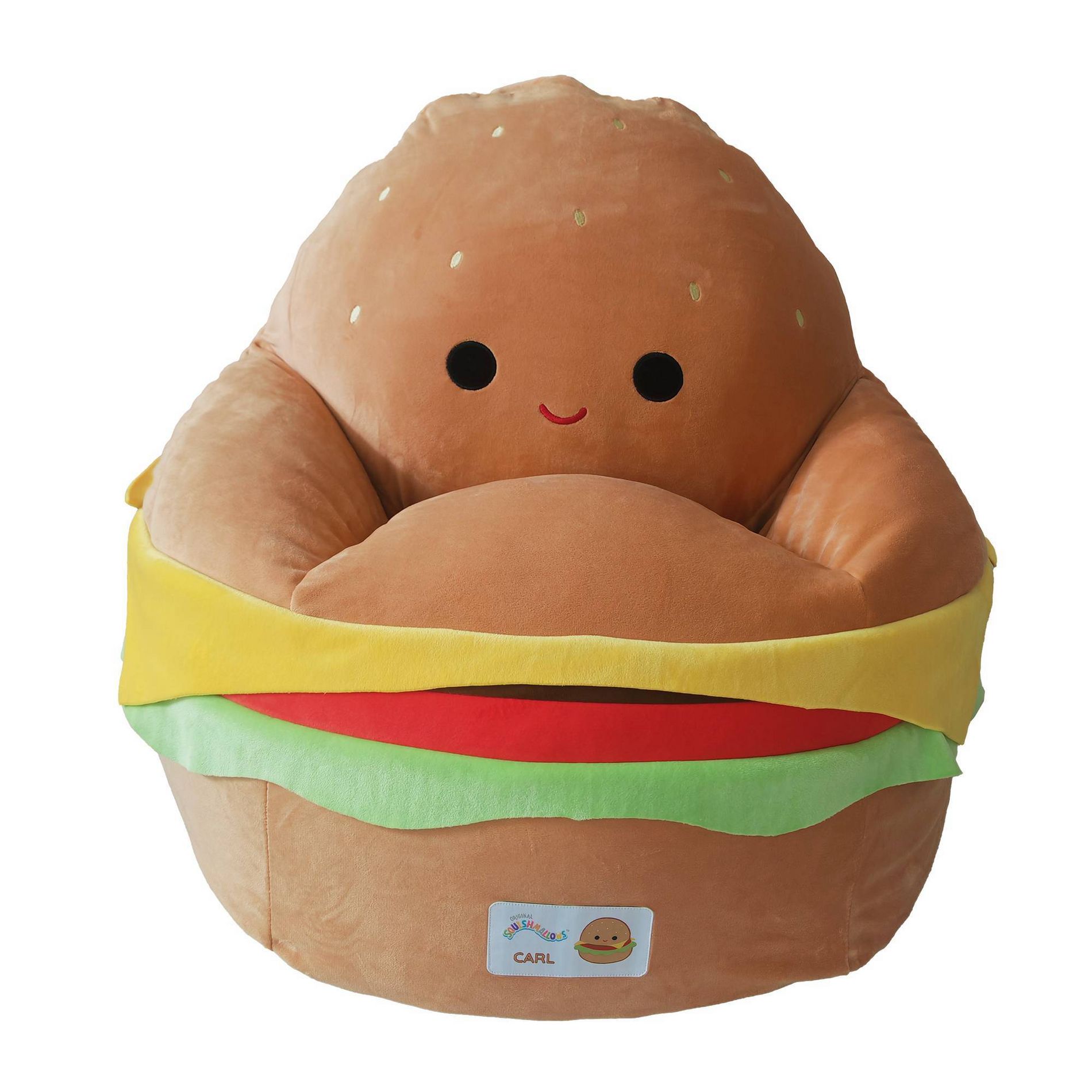 Squishmallows Carl Cheeseburger Kids' Bean Bag Chair