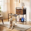 Elevated Pet Feeding Station Set: 2 - Tier Food & Water Bowl Stand with Storage Drawer, Rustic Wood & Metal Frame, Ideal for Small Spaces - 4 of 4