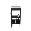 SEVOBAL Bathroom Vanities 84cm Freestanding Vanities with One Door and Two Shelves for Bathroom Storage, Black, 33.46"*18.9"*11.42" - 2 of 4