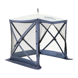 CLAM Quick-Set Traveler 6 x 6 Foot Easy Set Up Portable Outdoor Camping Pop Up Canopy Gazebo Shelter with Ground Stakes and Carry Bag, Slate Blue - 1 of 4