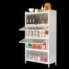 Modern Sideboard Decorative Storage Cabinet, Multi-Level Flip Door Cabinet, CENGHU Buffet Cabinet, for Living Room, Kitchen, Bedroom, Hallway - 3 of 4