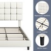 Yaheetech Upholstered Platform Bed Frame with Tufted Height Adjustable Headboard - 4 of 4
