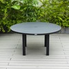 LeisureMod Round Outdoor Aluminum Dining Table for Modern Home, Patio, Backyard Garden Chelsea Collection - 4 of 4
