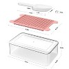 LunaLulinlk 4-piece set of mini ice cubes and ice bucket (with lid) Pink small ice cubes with ice scoop - 2 of 4