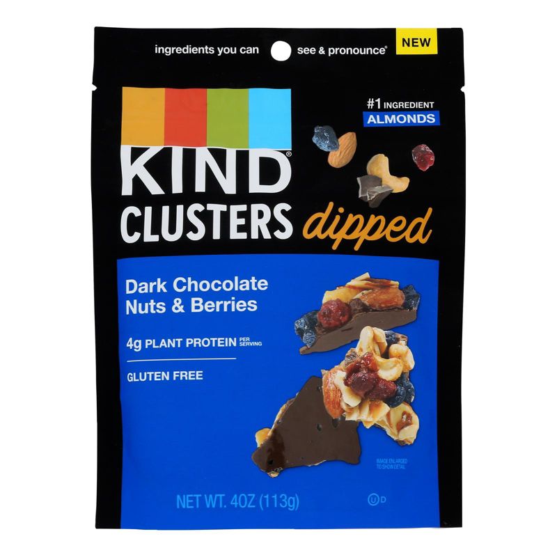 Kind Dark Chocolate Nuts & Berries Dipped Clusters - Case of 8/4 oz, 2 of 7