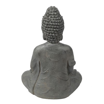 Gray Magnesium Oxide Sitting Buddha Garden Statue