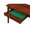 Writing Desk Shaker Style USB Charger Walnut - AFI: Home Office Furniture, Built-In Charging, Solid Hardwood - 4 of 4