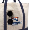 Carroll University Canvas Tote Bag With External Pocket, Reusable Shoulder Bag for Shopping, School, Beach, Navy - 2 of 4