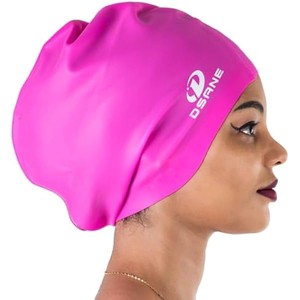 DSANE Extra Large Swimming Cap for Women and Men,Special Design Swim Cap for Very Long Thick Curly Hair&Dreadlocks Weaves Braids Afros Silicone - 1 of 1