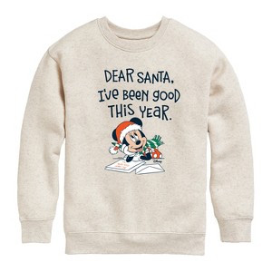 Boys' - Disney - Ive Been Good Graphic Long Sleeve Fleece Sweatshirt - 1 of 4