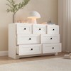 NicBex Drawer Dresser,Wood Storage Dresser Clothes Organizer with Square Handle for Bedroom,Living Room,Hallway,Entryway,White - 2 of 4