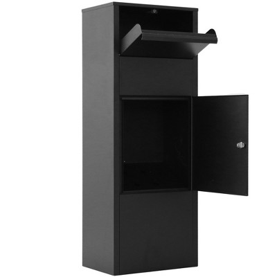 Package Delivery Boxes Extra Large Parcel Mailbox Anti-Theft Baffle Wall Mounted Lockable Parcel Mailbox For Porch Curbside 10.5" x 15.5" x 41.30"