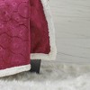 Louvre Plush All Season 50"x60" Burgundy Throw - 3 of 4