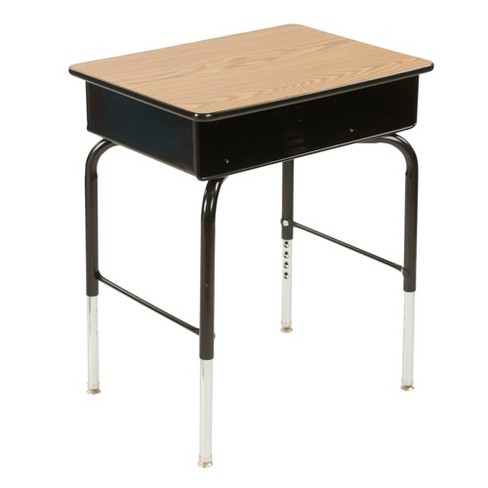 Flash Furniture Triangular Natural Collaborative Adjustable Student Desk