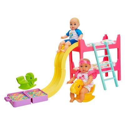 doll bunk bed with slide