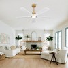 Modern Ceiling Fan With Remote And LED Light, Outdoor Patio Ceiling Fan With Reversible DC Motor And 5 Blades For Farmhouse Living - 2 of 4